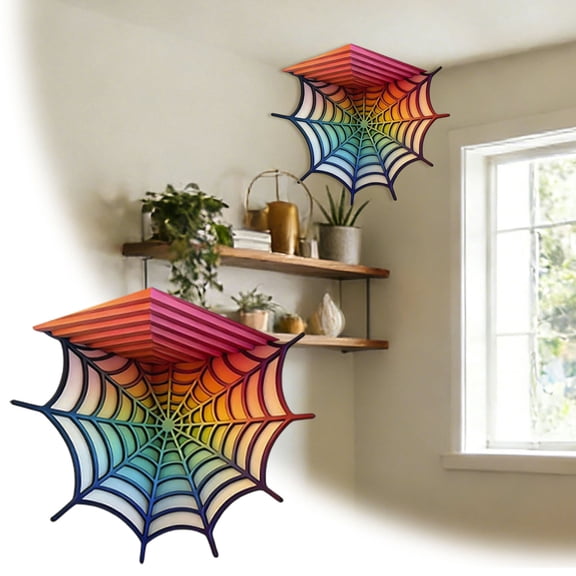 Removable 3D Corner Wall Decal Stickers, Peel and Stick 3D Optical Wall Art, Modern Visual Home Decor for Living Room Bedroom, Graphic Wall Arts for Office Dormitory, Reality Reshaping Decorations