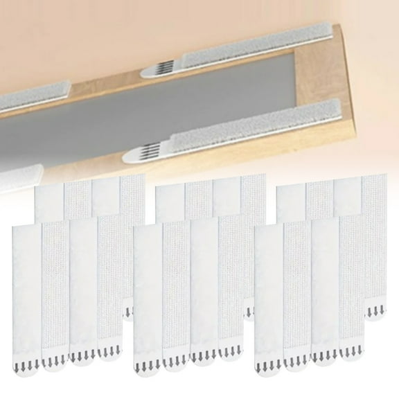 Removable Adhesive Mounting Strips 12 Pairs Damage Free Hook Loop Fastener For Picture Frame Wall Decor Hanging