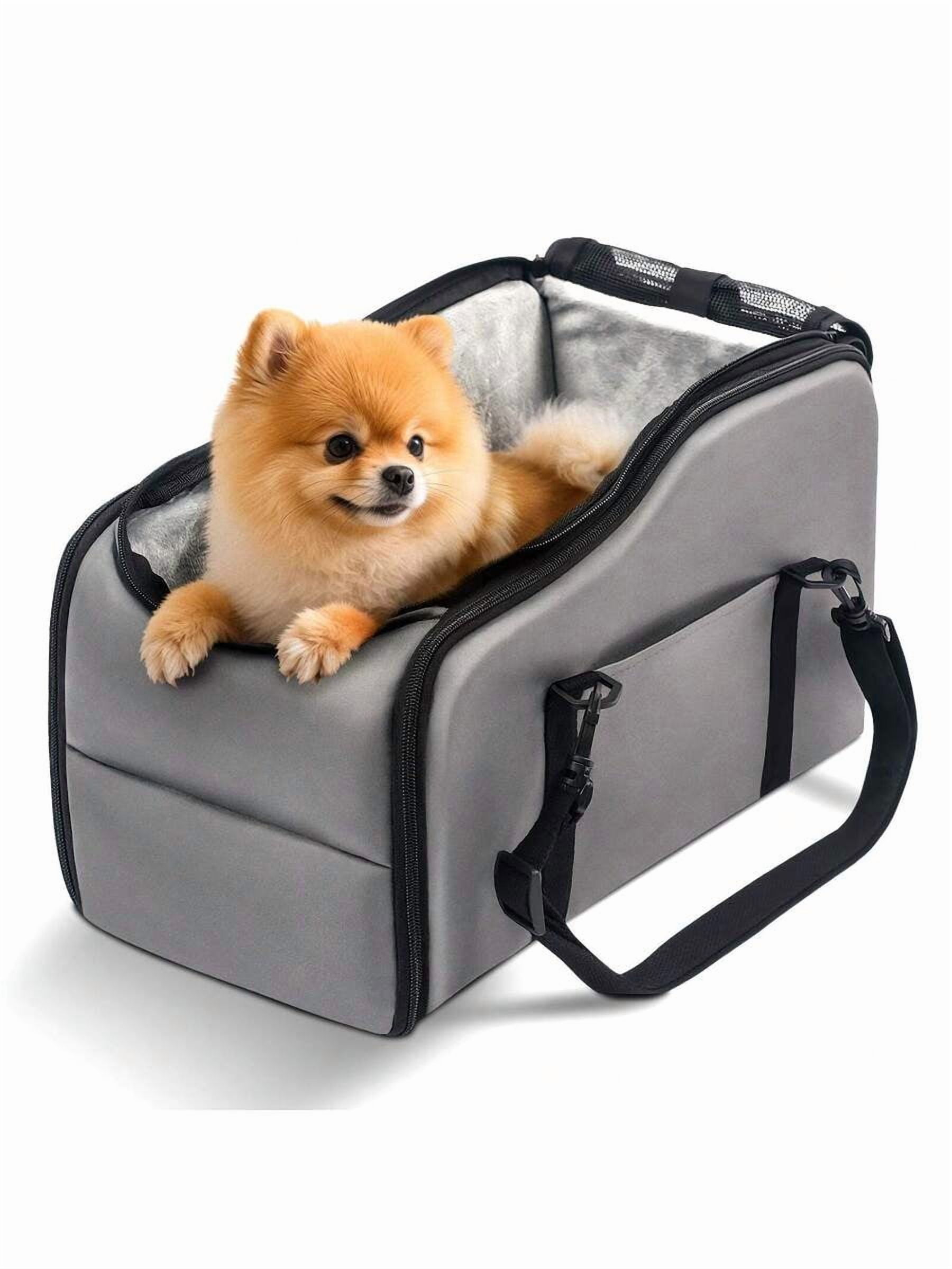 Removable And Washable Car Comfortable Pet Seat For Small Dogs And Cats - Portable Center Console Travel Bed