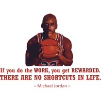 Removable Bedroom Living Room B-Ball Inspirational Quotes Decor 15" x 20" Vinyl Home Art The Goat Basketball Decal Sticker - If You Do The Work You Get Rewarded There Are No Shortcuts In Life