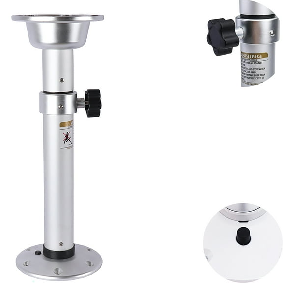 Removable Boat Table 34X18 inch & Boat Table Pedestal Set 19.7-28 Inch Height Range