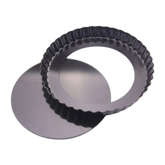 Removable Bottom Fluted Pie Pans Mini Tart Pans Round NonStick Quiches Pans Bakings Dish for Mousses Cake, Dessert Bakings