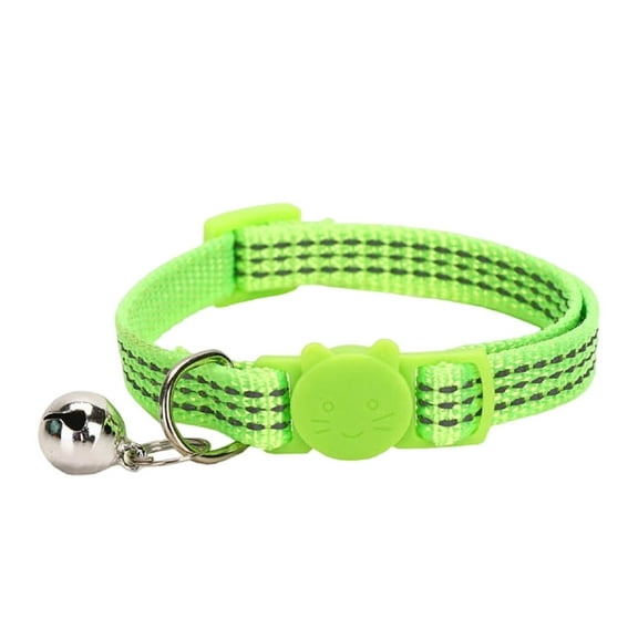 Removable Cat Collar With Bell For Cats Girls Boys Reflective Cat Collar Buckle Puppy Collar Adjustable Pet Supplies Accessories One Size