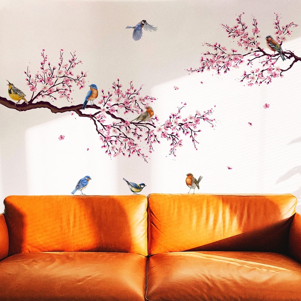 Removable Cherry Blossom Wall Decal Flower Tree Branch Wall Sticker ...