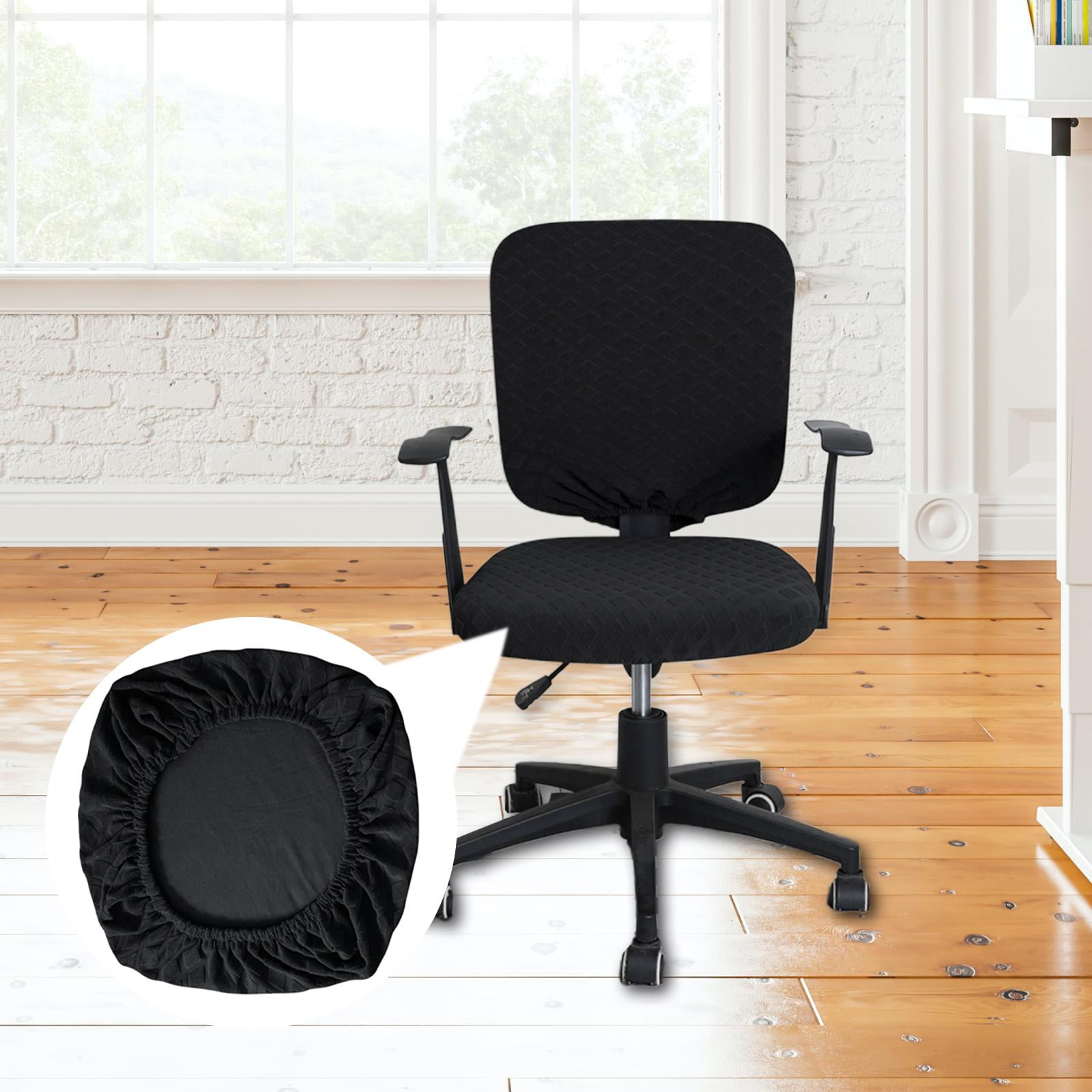 Removable Computer Chair Slipcovers Universal Rotating Chair Seat Covers Comfort Elastic Office Chair Cover for Hotel Office Home Desk Black Walmart Business Supplies