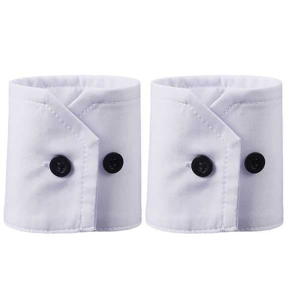 Removable Cotton Wrist Cuffs with Resin Button Adjustable Shirt Decoration 80x237x3mm