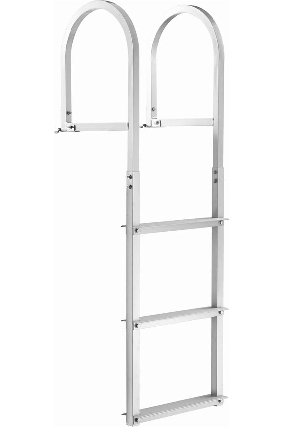 Removable Dock Ladder Steps, Load Capacity, Aluminum Swim Ladders, Pontoon Boat Ladder with Rubber Mat for Lake, Marine Boarding, Pool