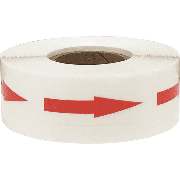 Removable Document Arrow Labels Red Transparent 1/2 x 1 1/2 Inch 500 Total Stickers