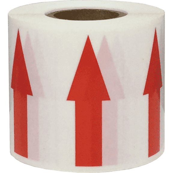 Removable Document Arrow Labels Red Transparent 1 x 2 Inch 500 Total Stickers