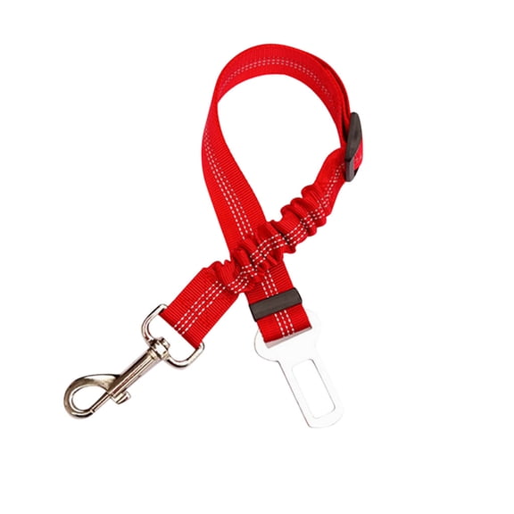 Removable Dog Seat Belt Harness for Car, 3 in 1 Pet Dog Car Seatbelt Leash, Retractable Restraint Secures to Vehicle Headrest & Adjustable Reflective Bungee Dog Seatbelt Tether