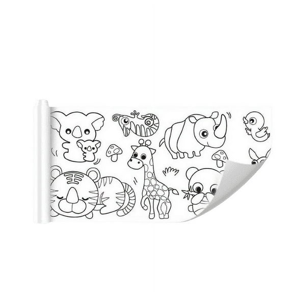 Removable Doodle Drawing Roll | Self- Coloring Canvas | Mess-Free Wall Art Paper | Tearable Numbered Sections | Creative Painting Activity for Home, Classroom, Travel | 1 Pack