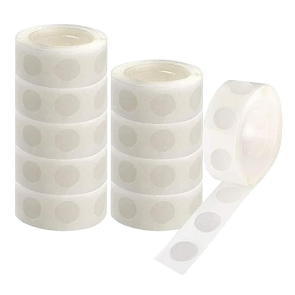 Removable Double Sided Adhesive Dots Balloon Glue Tape for Party Wedding Decoration Scrapbook Poster Crafts Home Supplies Diy Projects, 10 Rolls of Double-Sided Adhesive Tape