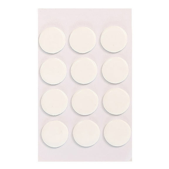 Removable Double Sided Tape, Strong Sticky Dots for Wall Decor, Crafts, Photo Albums, Wedding Invitations, Reusable Adhesive, 12Pcs (White)