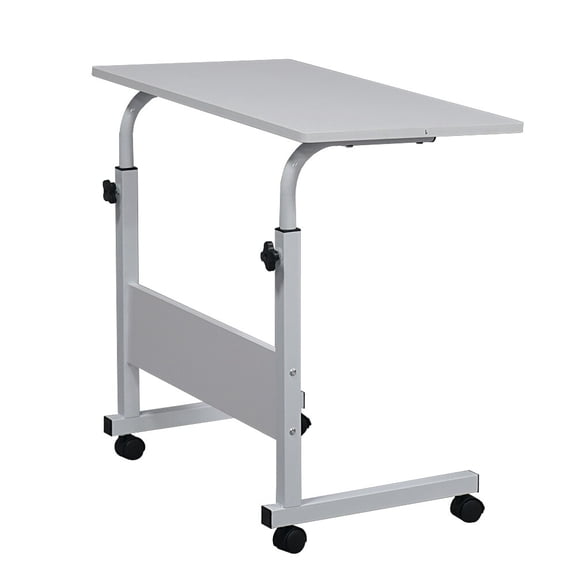 Removable E1 Chipboard Side Table, 15mm Thick Top with Steel Frame and Baffle, White L Shaped End Table for Living Room, Bedroom, or Office