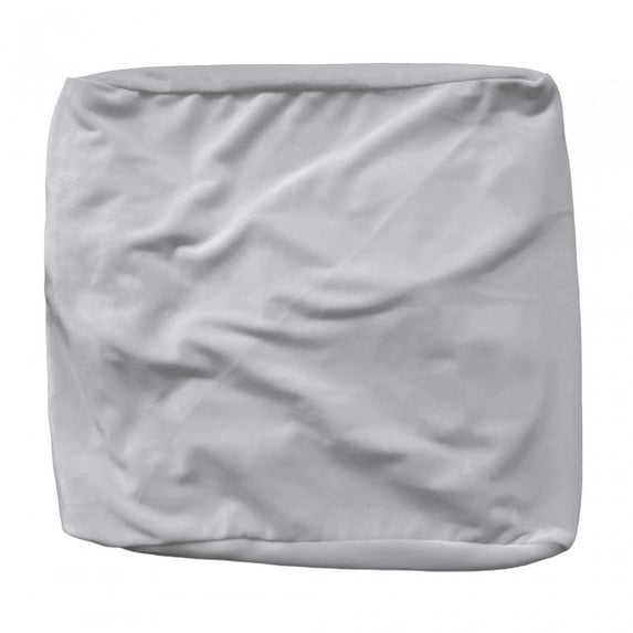 Removable Elastic Velvet Footstool Cover with Elastic Bottom for Living Room Ottoman Cover Footrest Foot Stool Slipcover Square Chair Gray