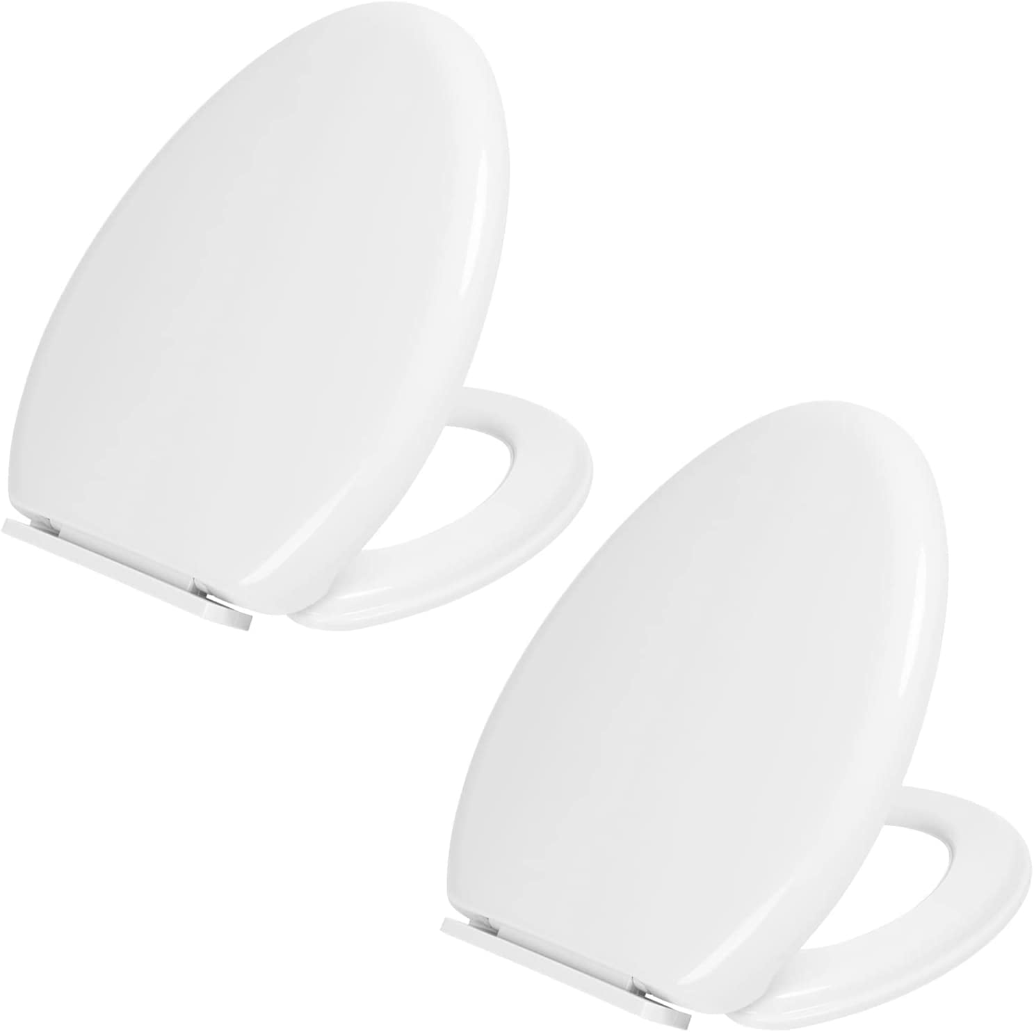 Removable Elongated Bowl Toilet Seat, with Nonslip GripTight Never