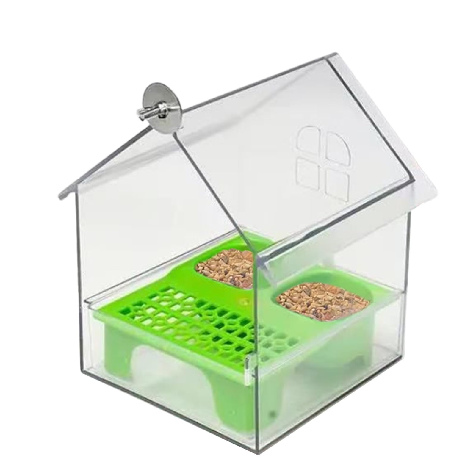 Fresh Look at Removable External Parrot Feeder Transparent Design Bird Feeder House