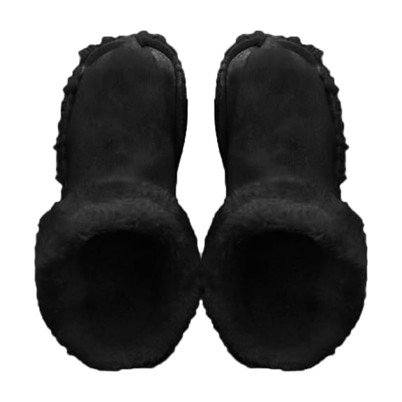 Removable Fleece Clog Liners Winter Warm Soft Furry Replacement Shoe Inserts Plush Inner Lining For Slip On Clogs Indoor Outdoor Slippers(Black-16cm)