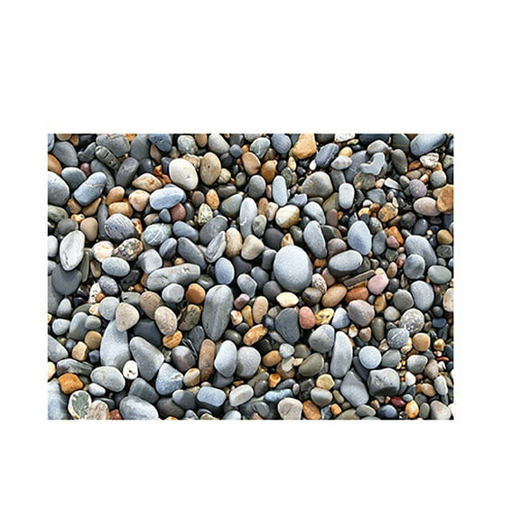 Removable Floor And Wall Sticker Vinyl Art Mural Decal For Living Room Decor 3D Pebble Design Easy To Apply And Reposition For Home Office Size 197X276In