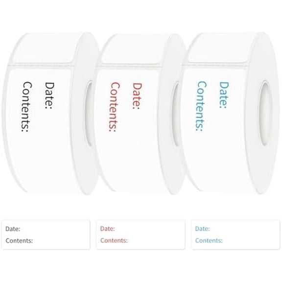 Removable Freezer Labels,3 Clors 1 x 3 Inch Food Storage Stickers, Refrigerator Freezer Paper Label Easy Clean Leaves No Residue,Food Labels Roll