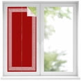 thumbnail image 1 of Removable Glass Window Covering, Red Geometric Window Privacy Film Frosted, White Greek Key Design Abstract Modern Art Decorative Privacy Windows Film for Bedroom, Living Room, 19.6 x 39.3 Inches, 1 of 9