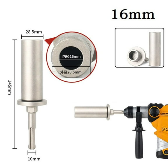Removable Ground Rod Driver for SDS-PLUS Shank, 16/20mm Forged Steel Bit for Hammer, Fence Installation & Piling Tool(16mm)