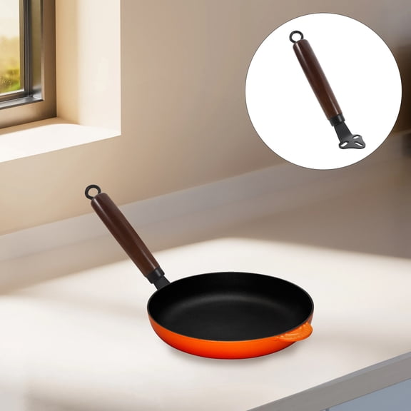 HEANUJJ Wooden Replacement Handle with Screw for Pots and Pans, Kitchen Cookware Handle, 1 Piece