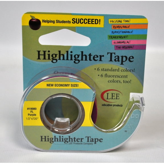 Removable Highlighter Tape Fluorescent Purple