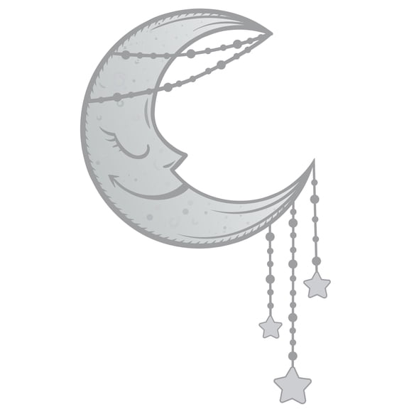 Removable Home Living Room Art Giant Moon Crescent DÃ©cor Goodnight Design Wall Decal Sticker - 10" x 20" Kids Boys Girls Baby Nursery Bedroom Chandelier Stars Night Sky Art Adhesive Wall Decoration