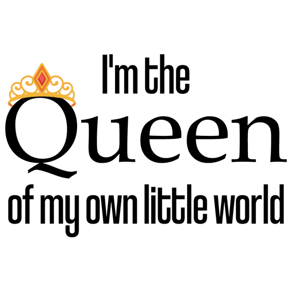 Removable Home Living Room Crown Jewel Multicolored Decoration Vinyl Wall Decal Sticker - 18" x 28" Girls Bedroom Inspirational Quotes Adhesive Wall Decoration | I'm The Queen Of My Own Little World