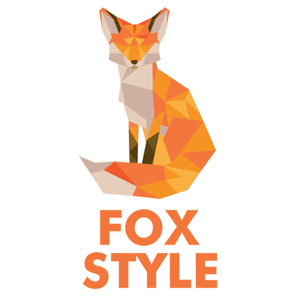 Removable Home Living Room Fox Portrait DÃ©cor Sticker Fox Style Lettering Art Design Vinyl Wall Decal - 20" x 40" Multicolored Kids Bedroom Wild Vixen Animal Mosaic Art Adhesive Wall Decoration