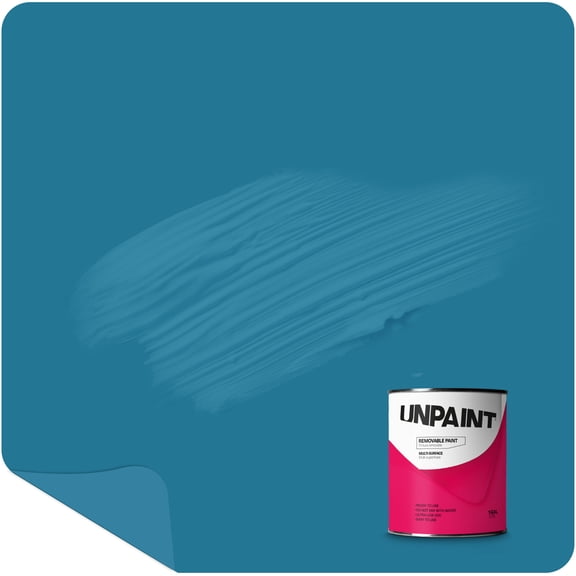 Unpaint Removable Paint Interior Matte Blue Aqua Sky Biodegradable 1 Quart