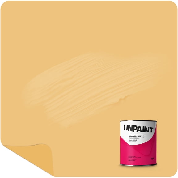 Unpaint Removable Paint Interior Matte Yellow Shine Topaz Biodegradable 1 Quart