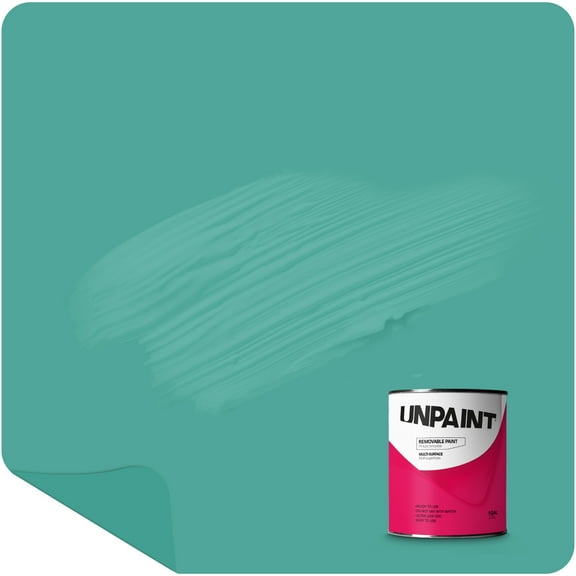 Unpaint Removable Paint Interior Matte Teal Wave Arctic Biodegradable 1 Quart