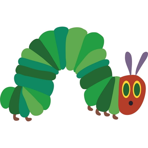 Removable Kids Bedroom Living Room Children's Picture Book The Very Hungry Caterpillar Decor Vinyl Wall Decal | 18" x 30" Adhesive Home Art Multi-colored Insect Design Wall Decoration Sticker