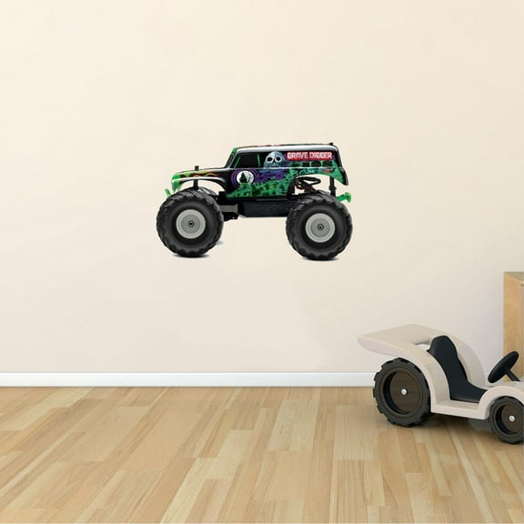 Removable Kids Bedroom Living Room Monster Truck Decor Design Vinyl Bigfoot Truck Wall Decal - 20" x 20" Adhesive Home Art Sports Utility Vehicle Specialized Truck Wall Decoration Sticker