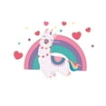thumbnail image 1 of Removable Kids Bedroom Llama Rainbow Hearts Decal Design Multicolored Happy Alpaca Living Room Wall Decoration Sticker - 15" x 20" Vinyl Adhesive Alpaca Zoo Animal Decor Home Art Wall Decal Sticker, 1 of 5