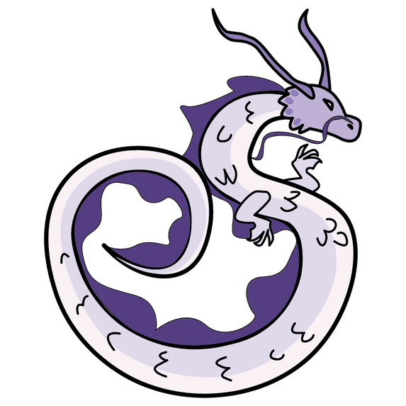 Removable Large Purple Dragon Art Décor 20" x 24" Medieval Fire Breathing Serpentine Monster Design Vinyl Kids Bedroom Nursery Wall Decal Sticker - Home Living Room Multicolored Wall Decoration