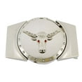 thumbnail image 1 of Removable Lighters Belt Buckle Bull Longhorn Silver Chrome Texas Western Style, 1 of 3
