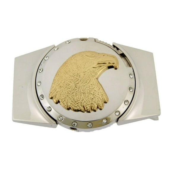 Removable Lighters Belt Buckle Eagle Head Gold Silver American Patriotic Bird