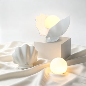 Pearl Shell Night Light, Magnetic Pearl Seashell LED Lamp, Soft Glow Bedside Decor Lamp for Bedroom, Nursery, Mermaid Room, Gifts for Girls Women