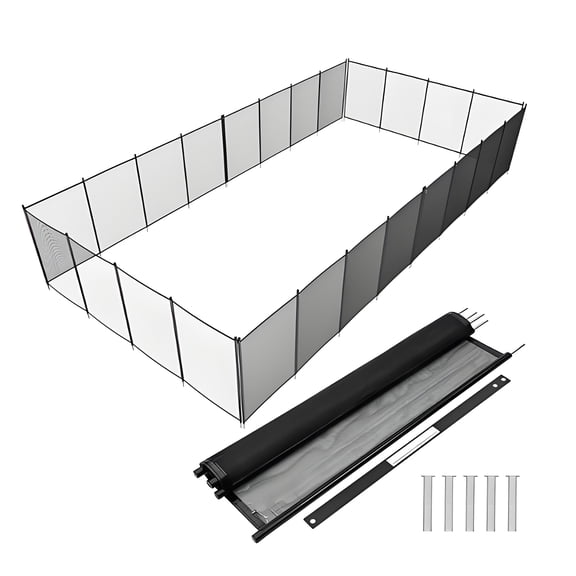 Removable Mesh Pool Safety Fence for Inground Pools – Durable Aluminum Fencing Barrier – Easy DIY Installation