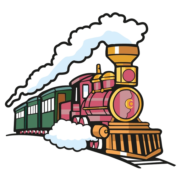 Removable Multicolored 20" x 22" Old Model Train Decoration Steam Locomotive Tram Toy Design Kids Bedroom Playroom Vinyl Home Wall Decal Sticker