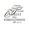 thumbnail image 1 of Removable Mural Wall Stickers, With Bible Verse I Can Do All Things Through Christ Wall Decal 11091Pc, For Room Home Decor And Spiritual Accent, Non-Toxic Vinyl Material, Easy To, 1 of 3