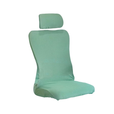 Removable Office Chair Seat Covers with Headrest Cover Water Resistant Seat Protector for Dining Room Swivel Computer Desk Chairs , Green