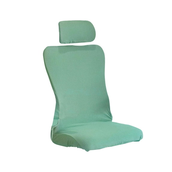 Removable Office Chair Seat Covers with Headrest Cover Water Resistant Seat Protector for Dining Room Swivel Computer Desk Chairs , Green
