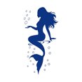 thumbnail image 1 of Removable PVC Mermaid Pattern Bathroom Wall Decal Gentle Self Adhesive Art Sticker For Indoor Home Wall Blue, 1 of 2