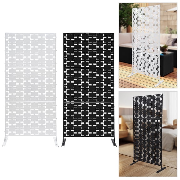 Removable Patio Privacy Screen High-Quality Steel with Adjustable Height, Space-Saving Design, Easy Installation, Durable for Use in Dividers & Private Spaces