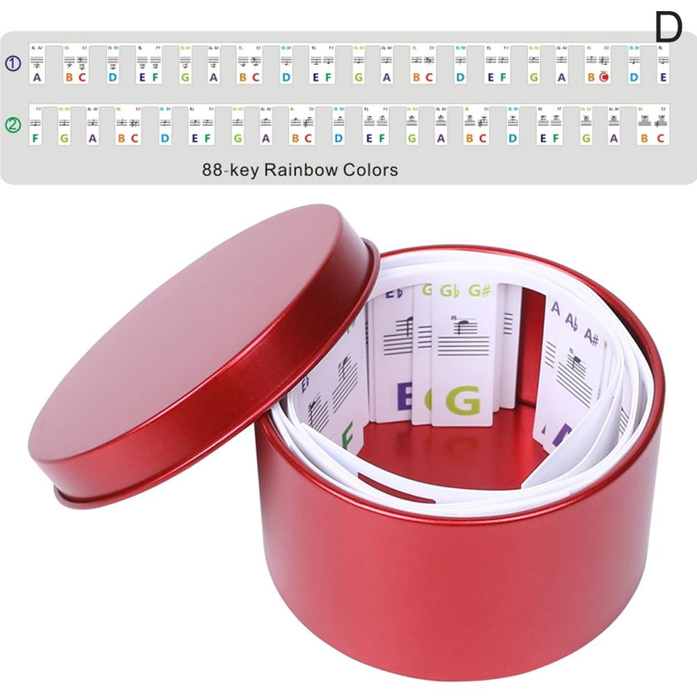 Removable Piano Keyboard Note Labels Reusable Silicone Piano Stickers
