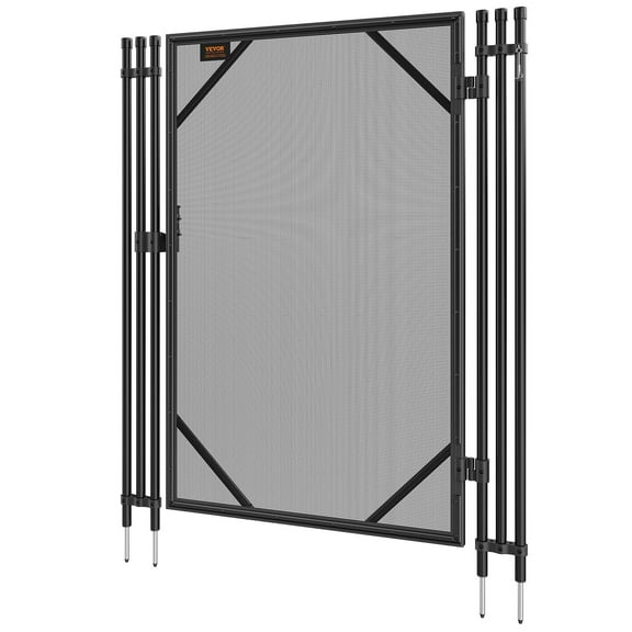 Removable Pool Fence Gate 4x2.5 FT - Safety Barrier for Inground Pools, Child Proof & Adjustable